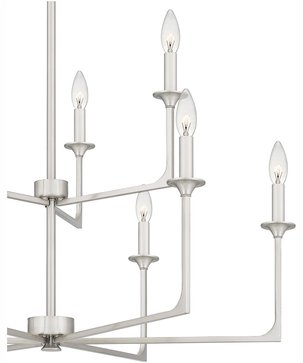 Prescott 9-light Chandelier Brushed Nickel - Image 6