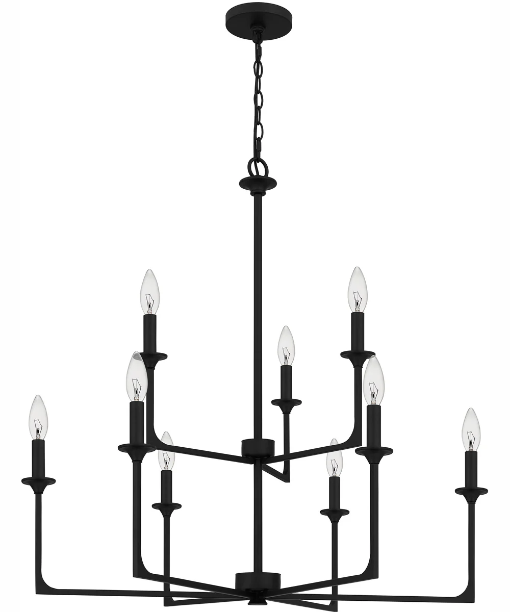 Prescott 9-light Chandelier Matte Black - Image 3