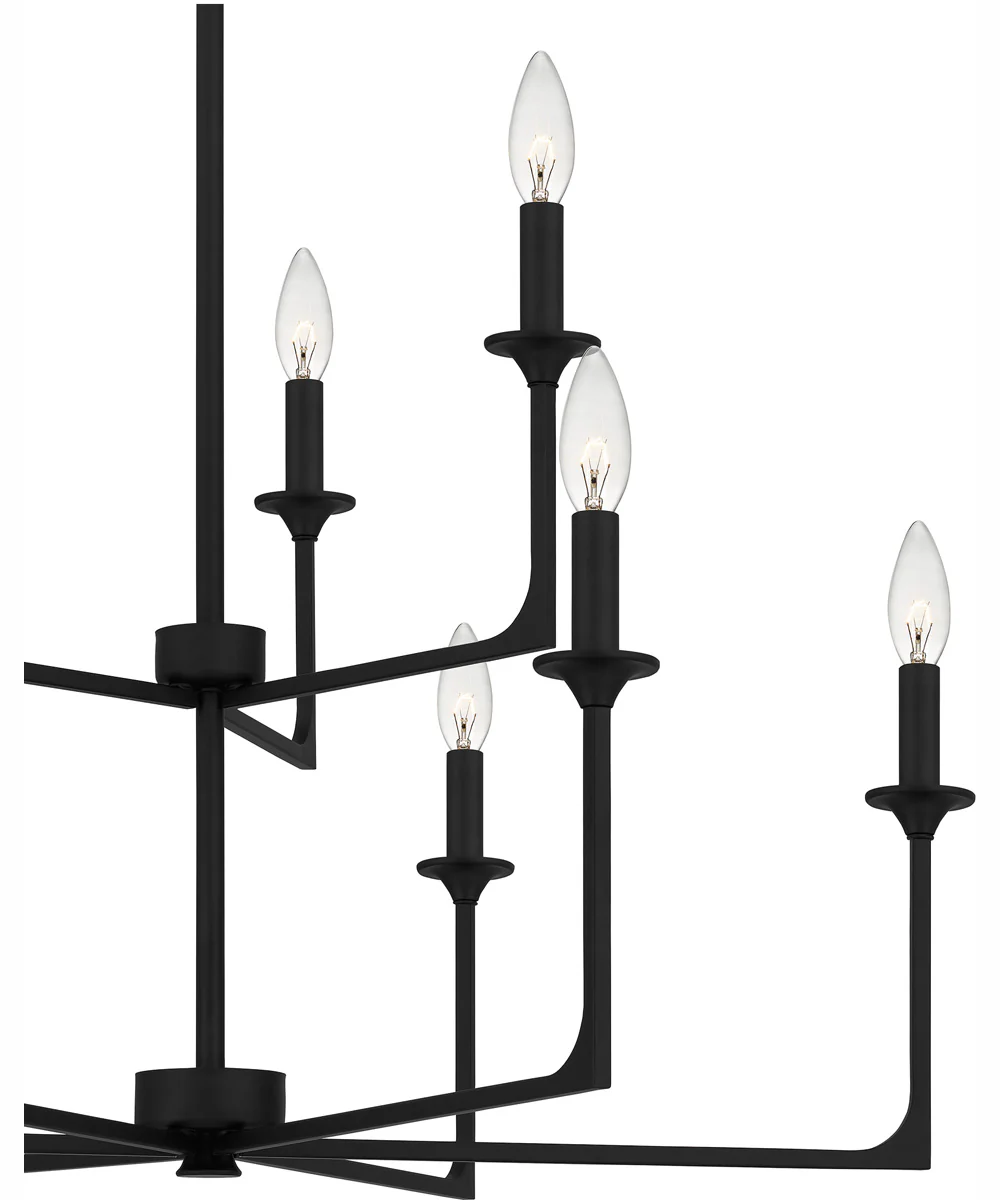 Prescott 9-light Chandelier Matte Black - Image 6