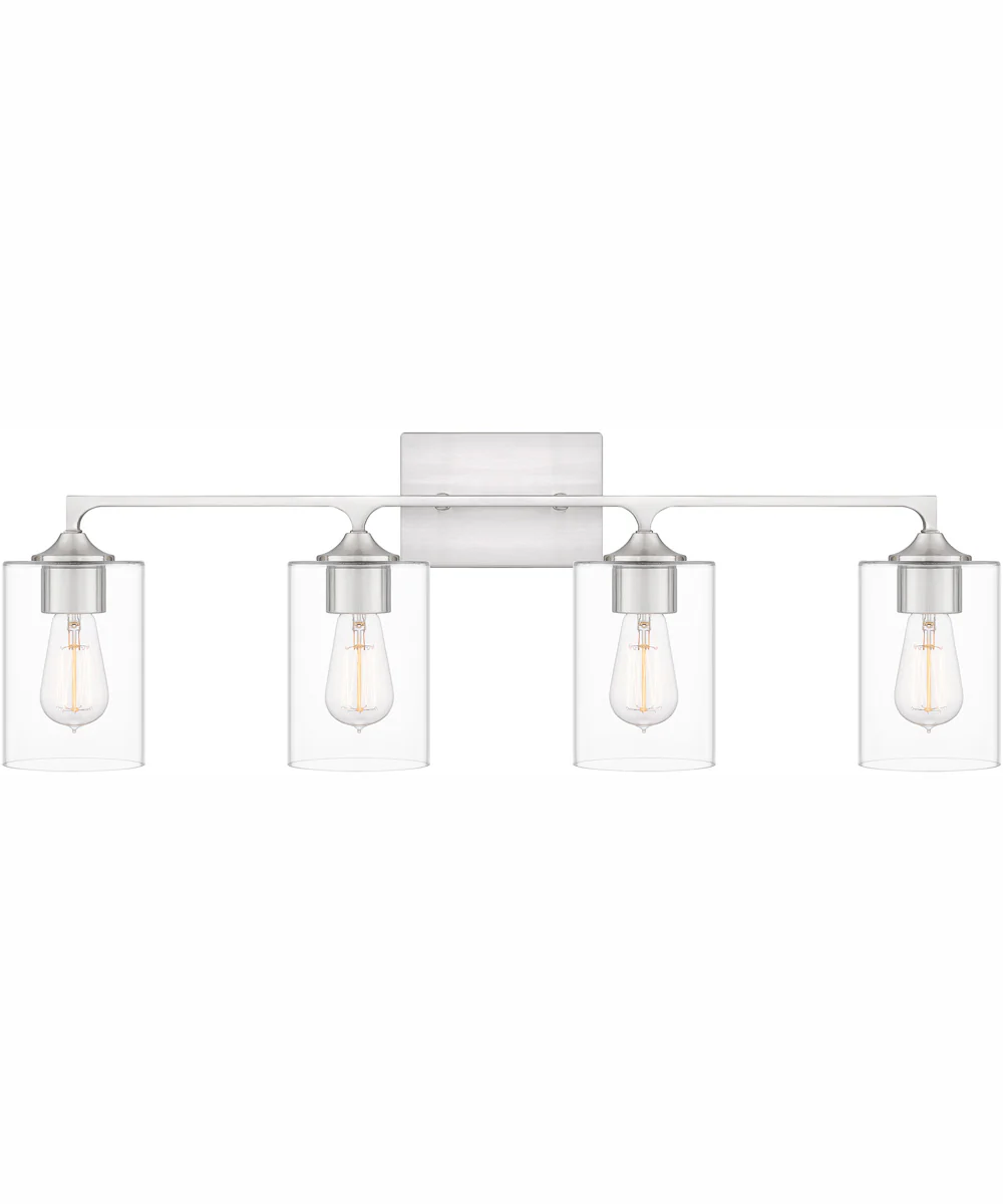 Prescott Extra Large 4-light Bath Light Brushed Nickel
