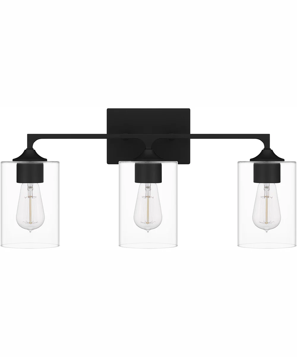 Prescott Large 3-light Bath Light Matte Black - Image 3