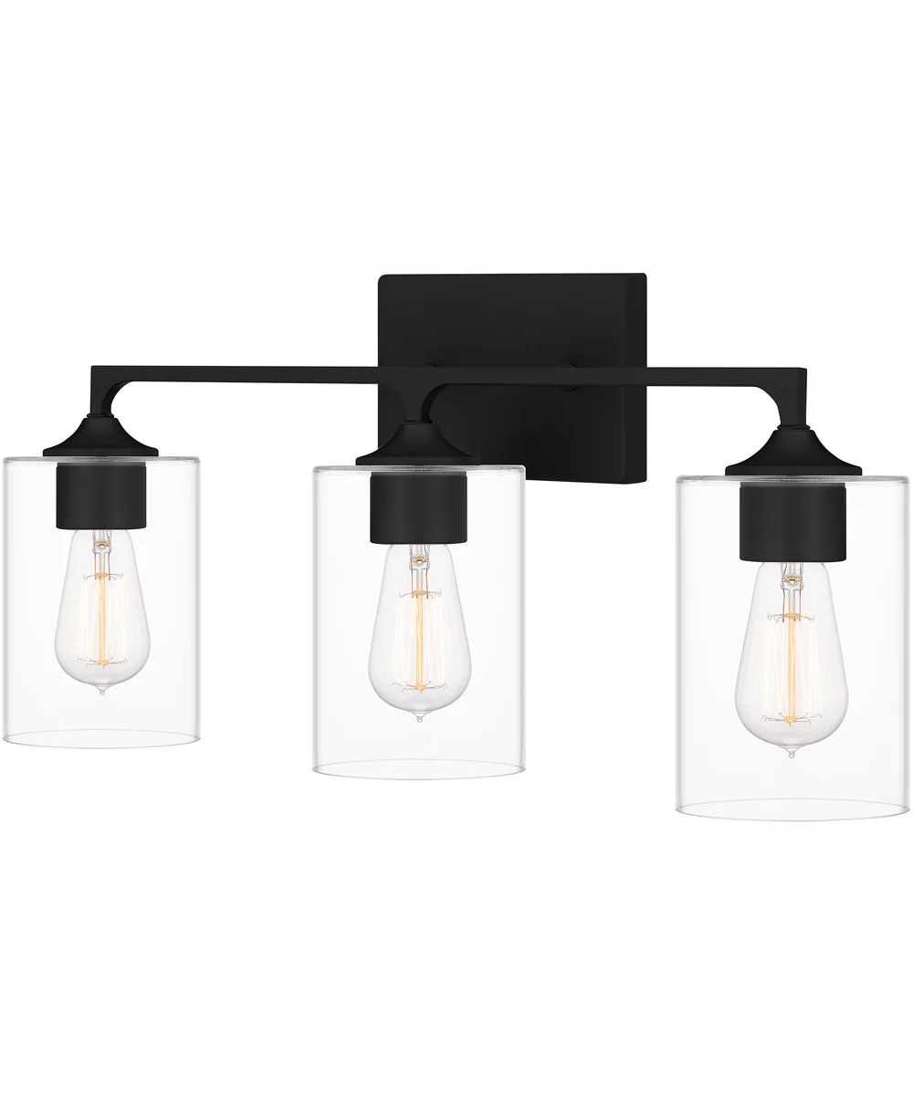 Prescott Large 3-light Bath Light Matte Black - Image 4