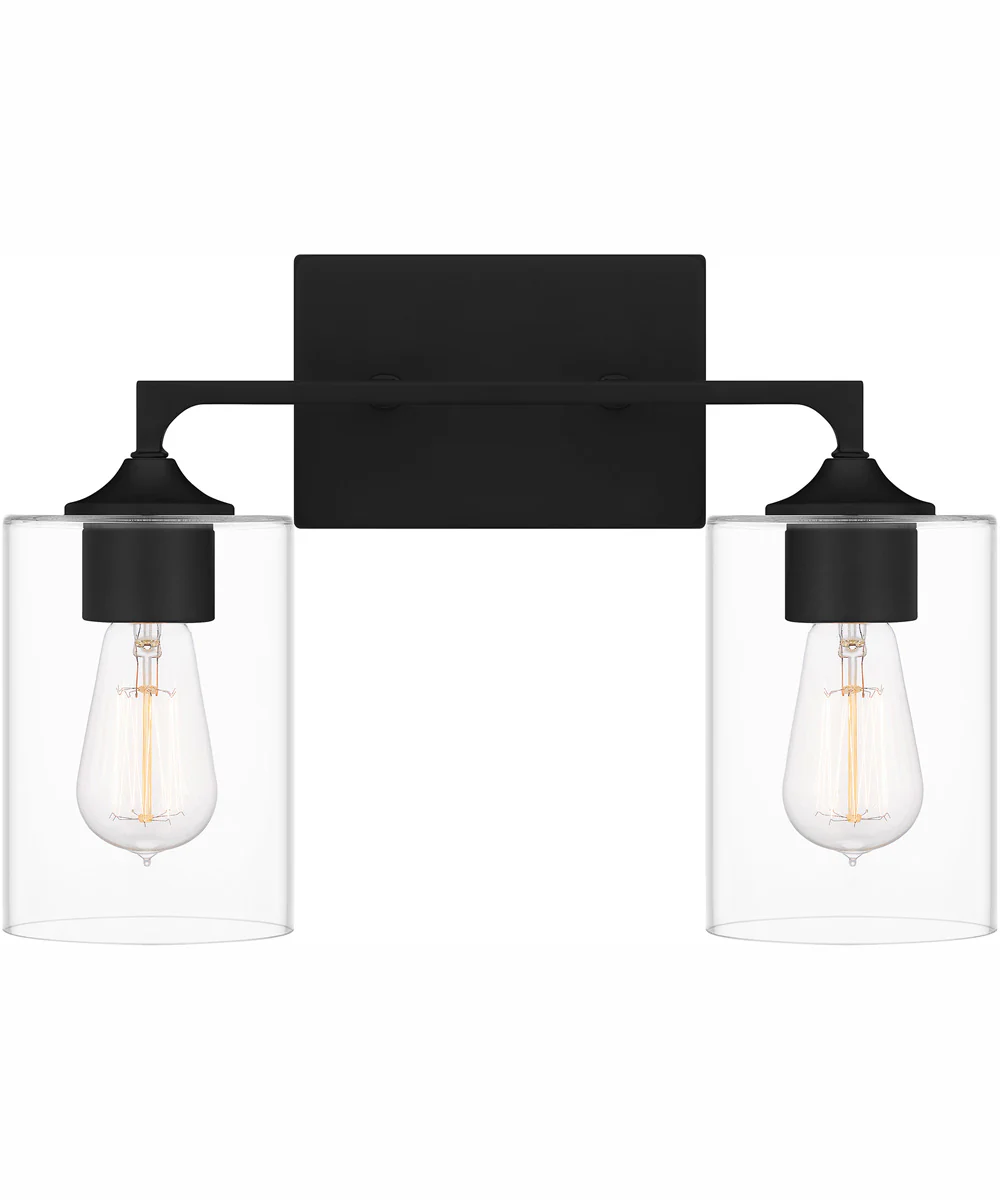 Prescott Medium 2-light Bath Light Matte Black - Image 2