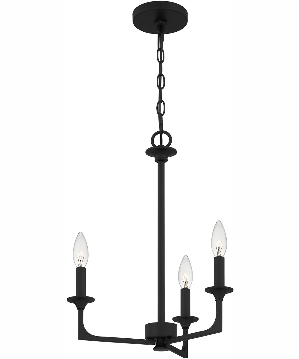Prescott Medium 3-light Chandelier Matte Black - Image 5