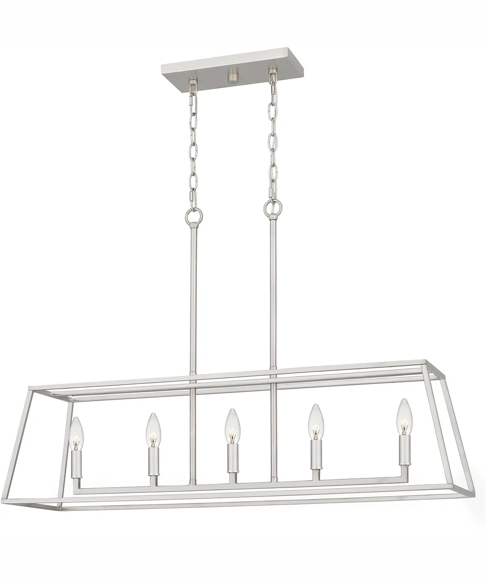 Prescott Medium 5-light Island Light Brushed Nickel - Image 2