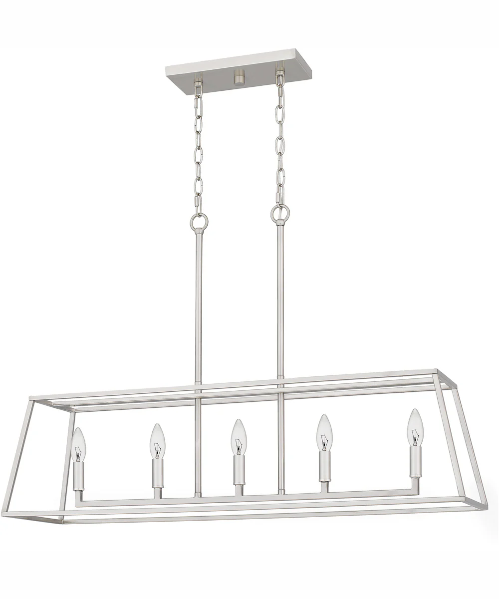 Prescott Medium 5-light Island Light Brushed Nickel - Image 3