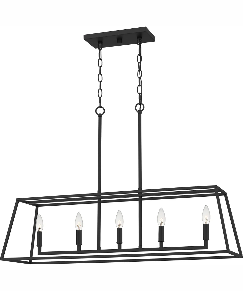 Prescott Medium 5-light Island Light Matte Black - Image 2