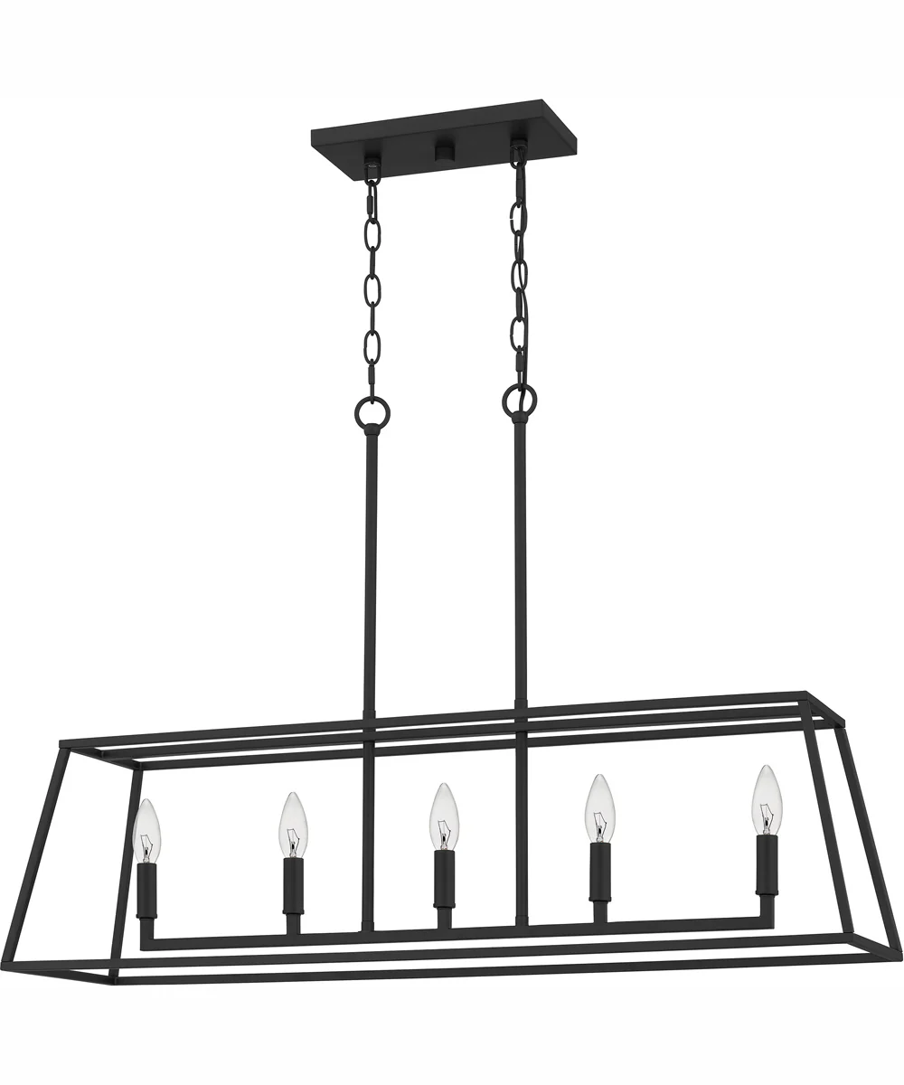 Prescott Medium 5-light Island Light Matte Black - Image 3