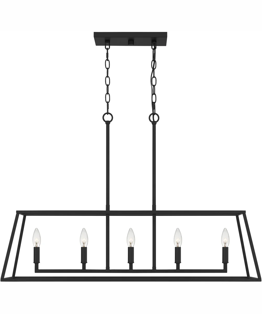 Prescott Medium 5-light Island Light Matte Black - Image 4