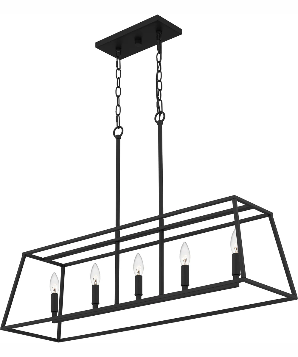 Prescott Medium 5-light Island Light Matte Black - Image 5