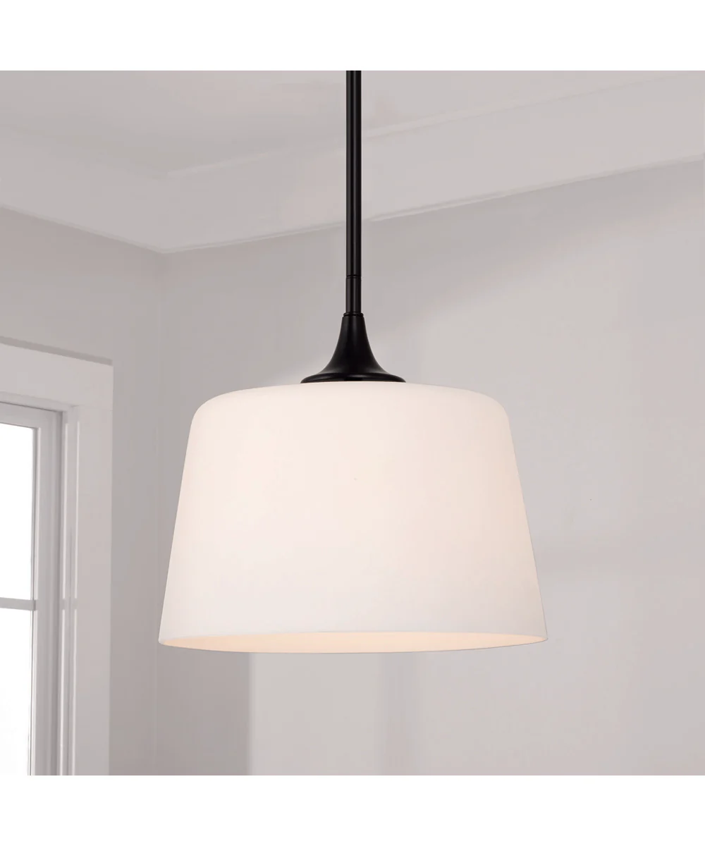 Presley 1-Light Semi-Flush Matte Black - Image 2