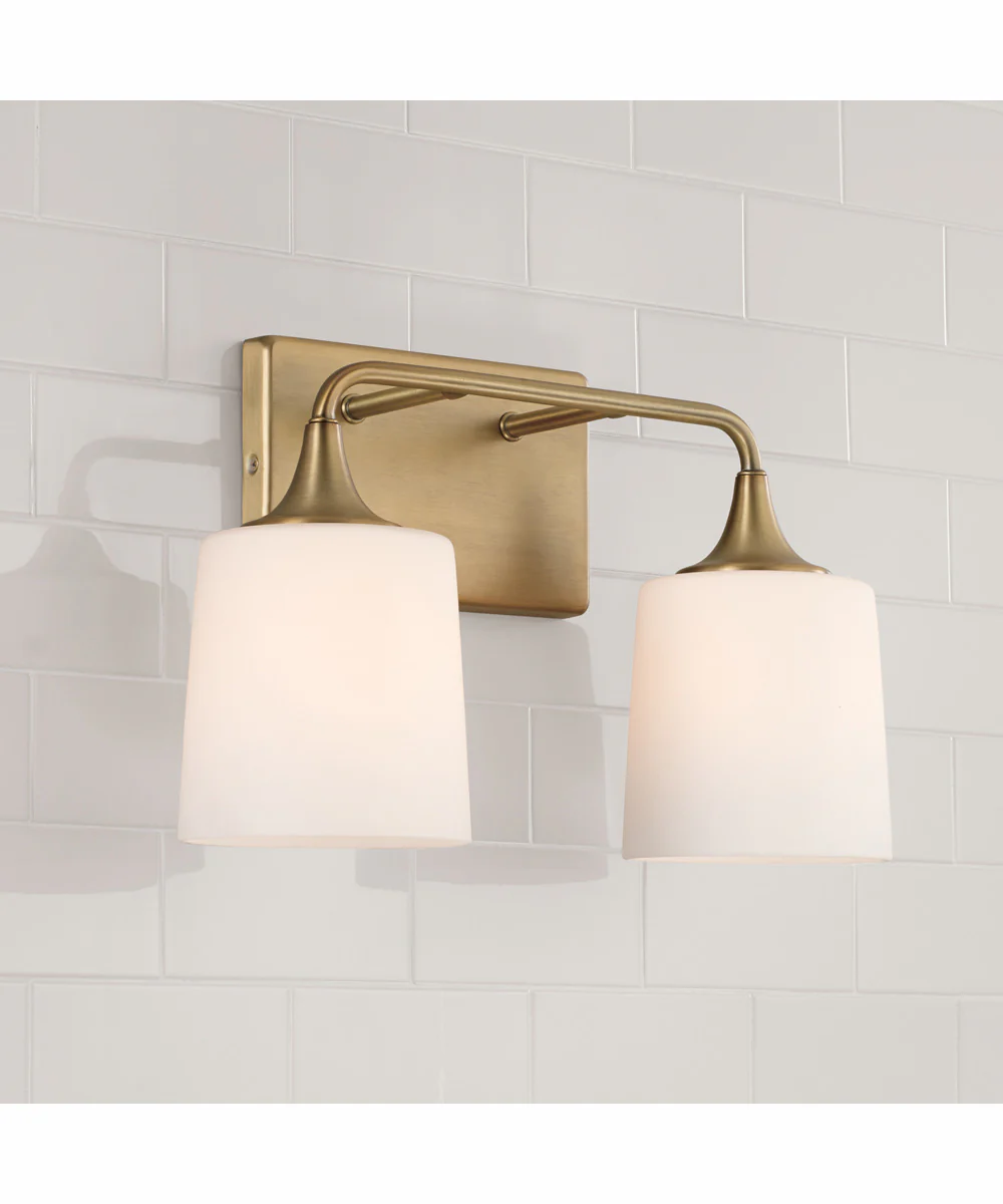 Presley 2-Light Vanity Aged Brass - Image 2