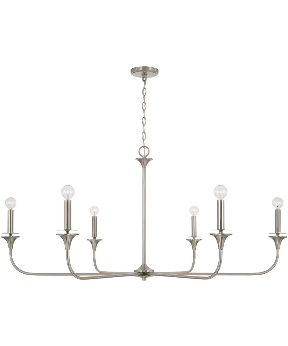 Presley 6-Light Chandelier Brushed Nickel