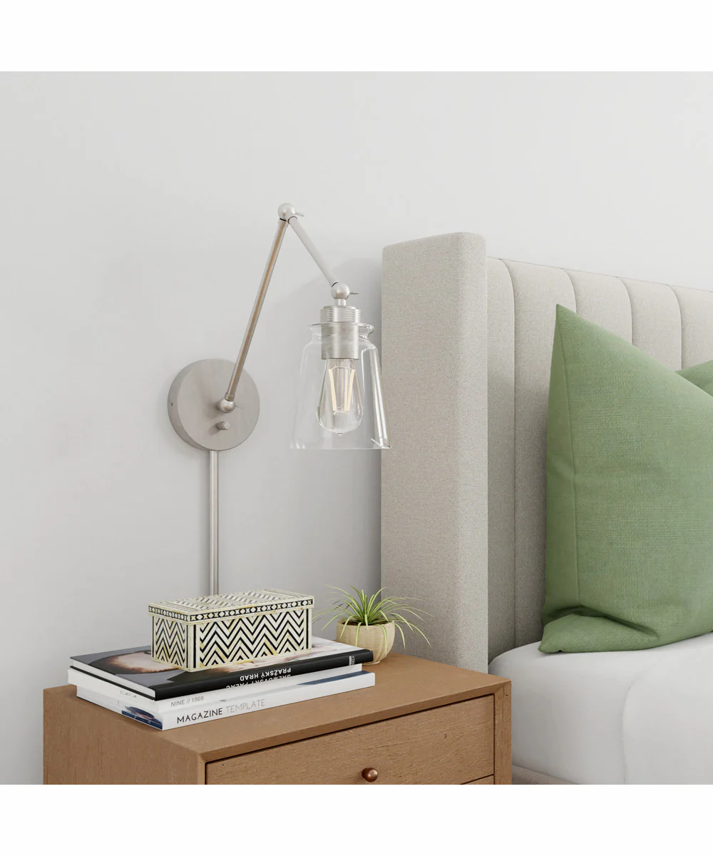 Profile 1-Light Plug In Sconce Brushed Nickel, 5"W - Image 2