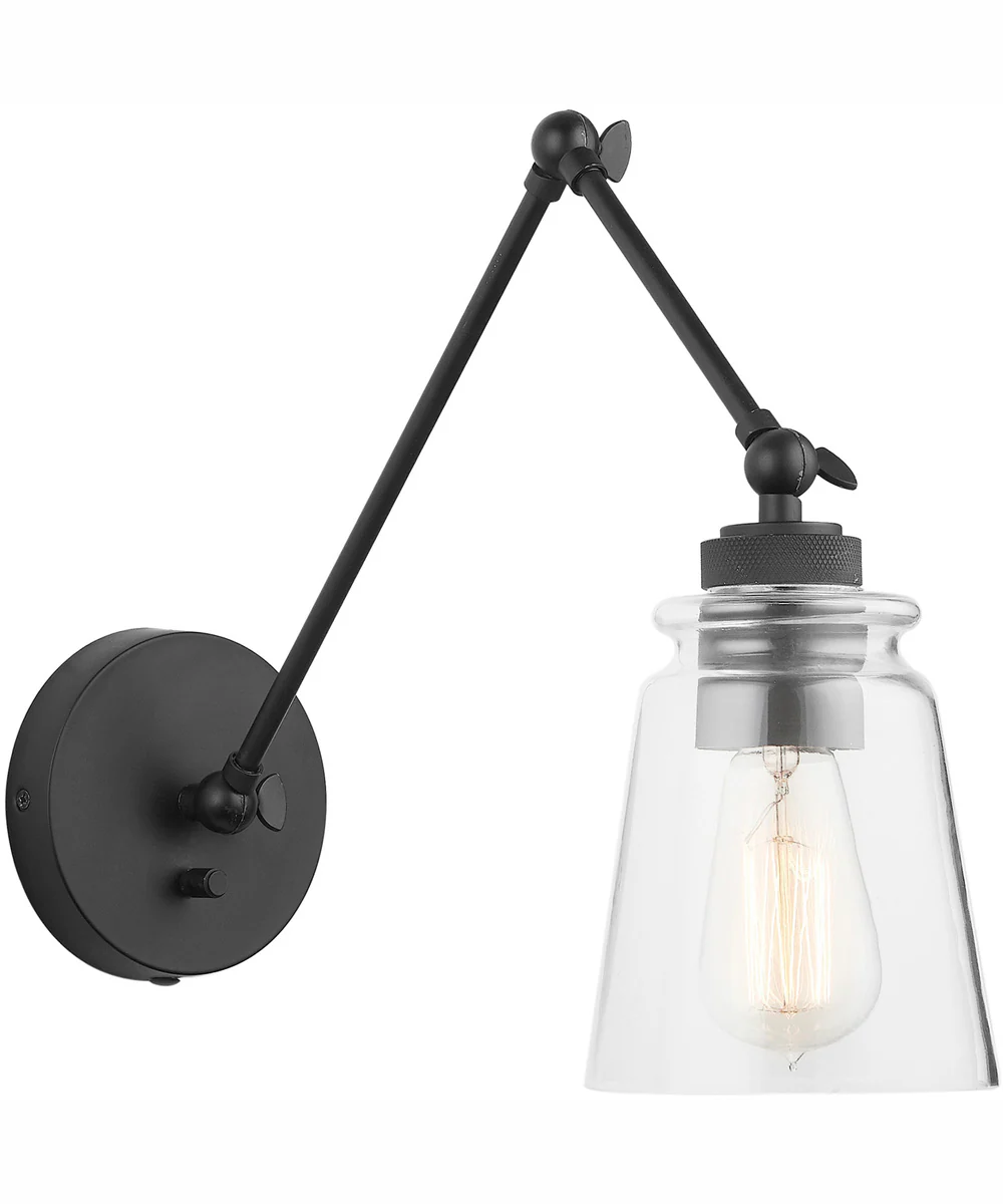 Profile 1-Light Plug In Sconce Matte Black, 5"W