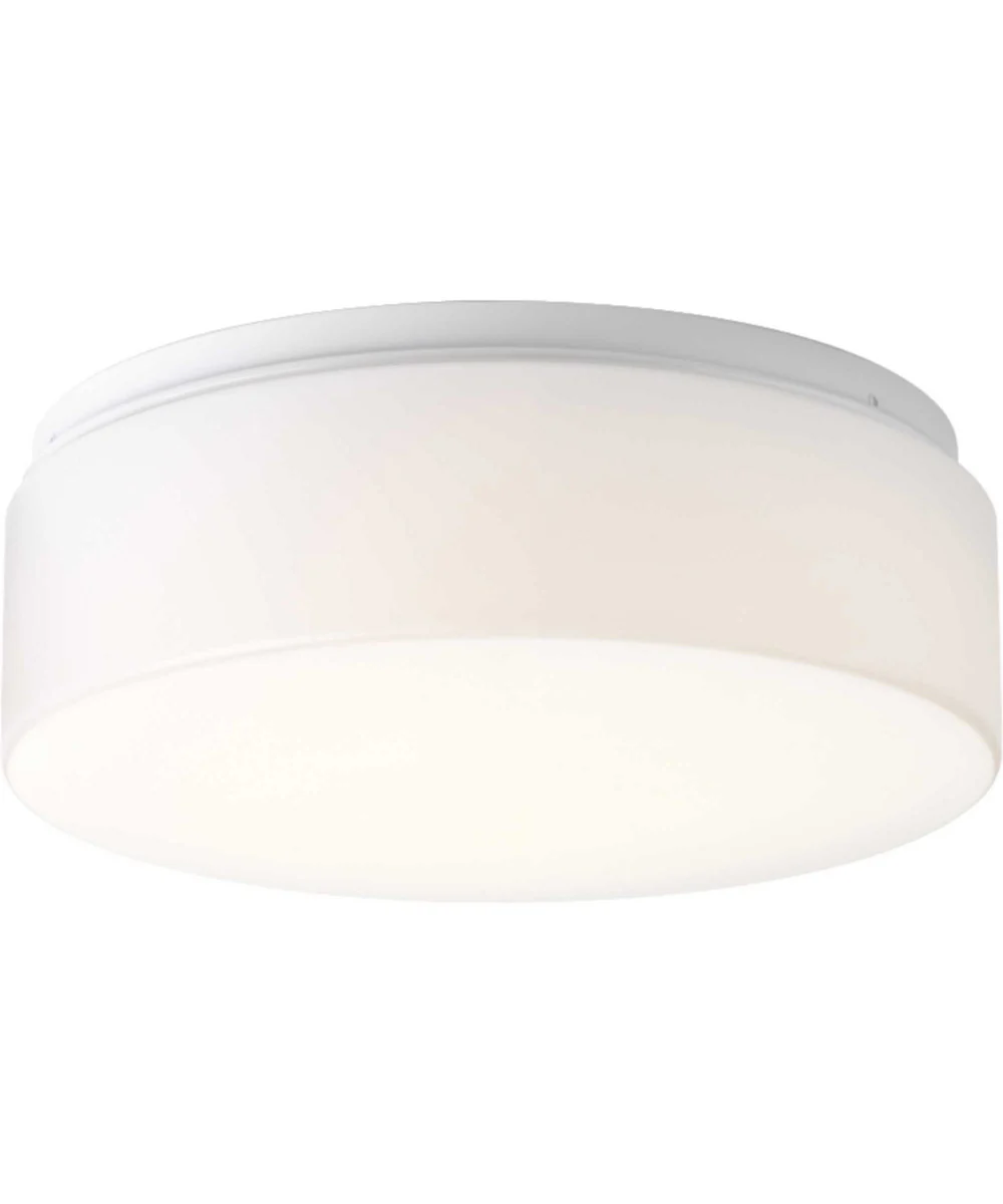 1-Light 11" LED Drum Flush Mount White - Image 2