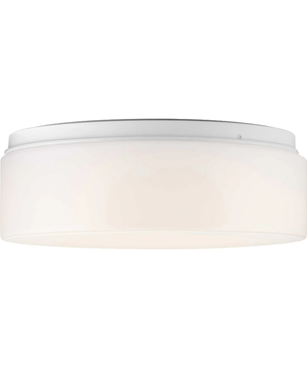 1-Light 11" LED Drum Flush Mount White - Image 4