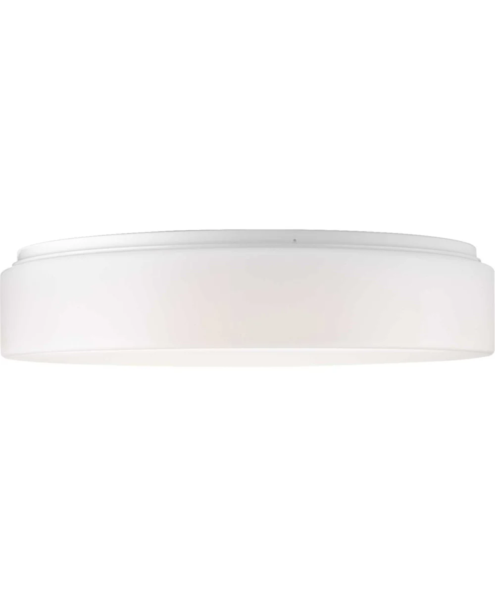 1-Light 17" LED Drum Flush Mount White - Image 3
