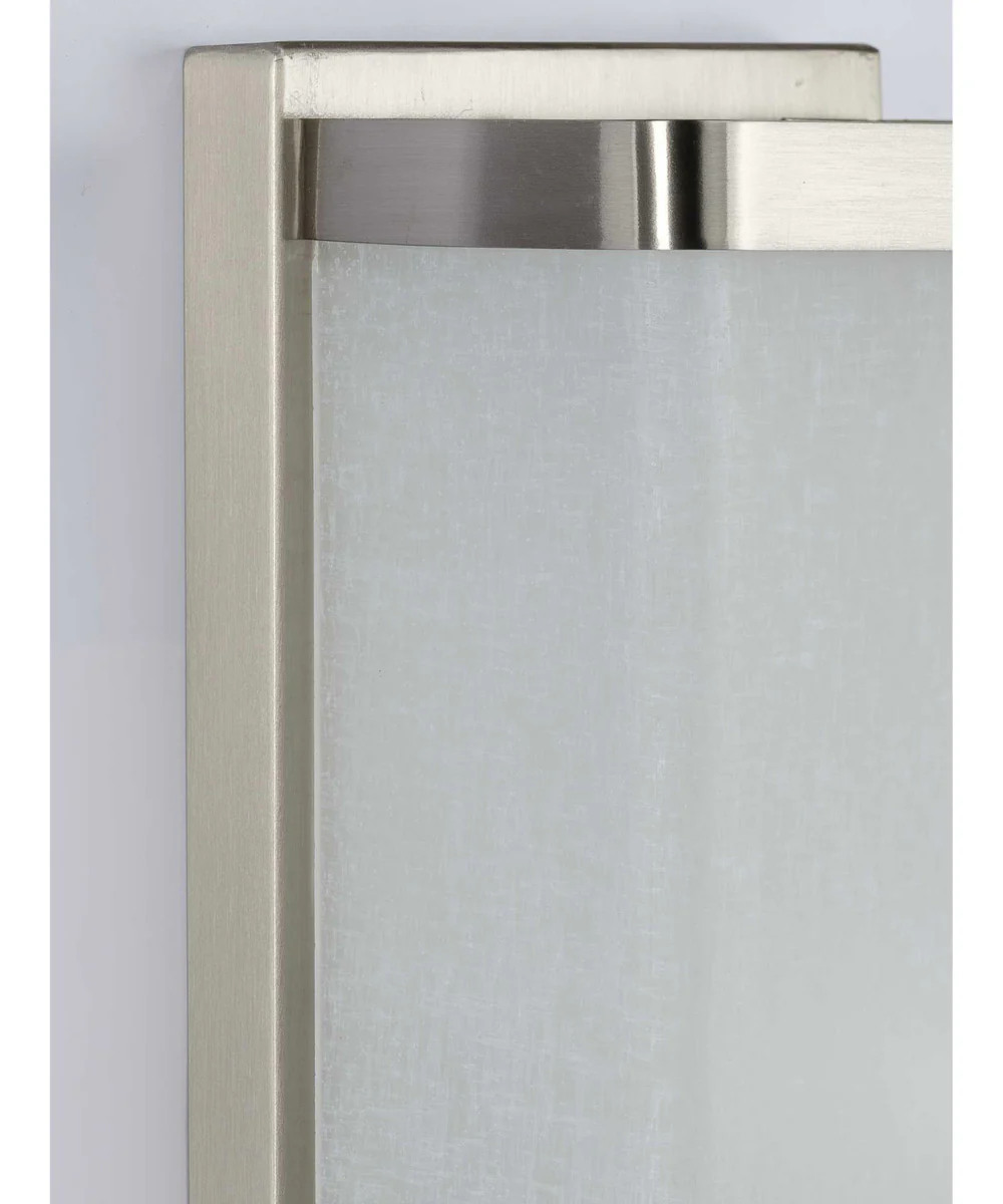 1-Light Linen Glass Wall Sconce Brushed Nickel - Image 5