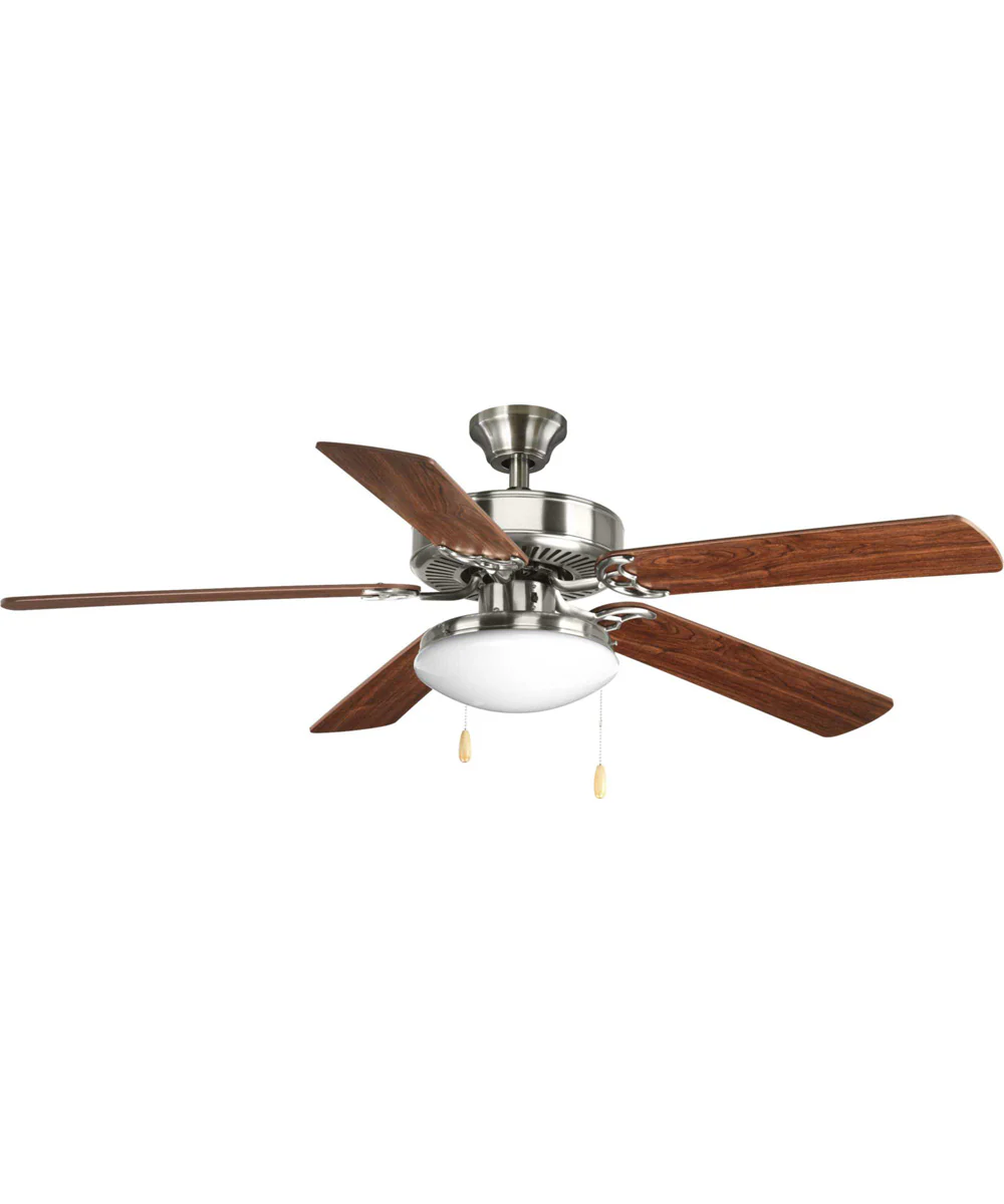 2-Light Universal Opal Glass Fan Light Kit Brushed Nickel - Image 2