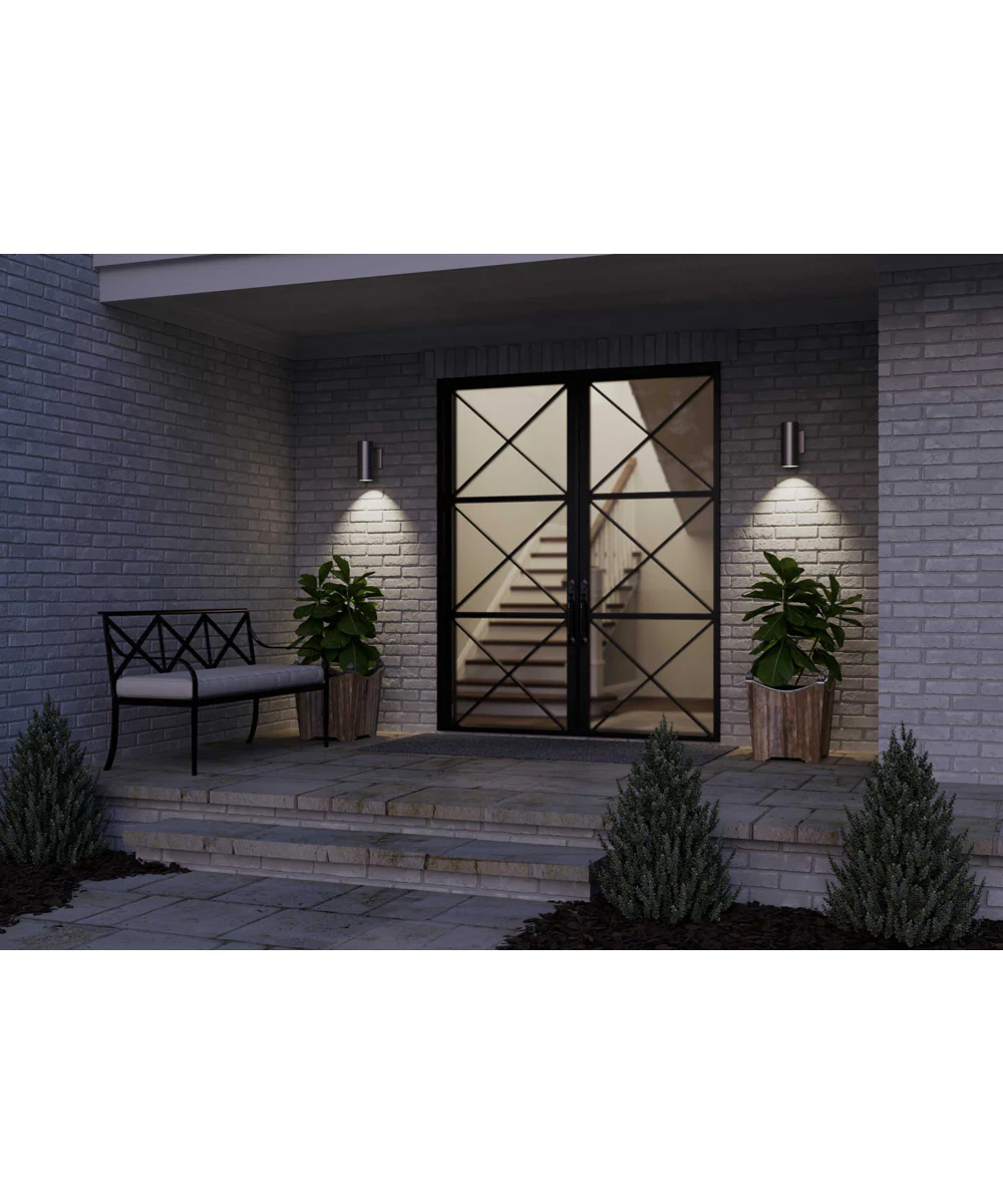 3" Wall Mount Up/ Down Cylinder Satin Nickel - Image 3