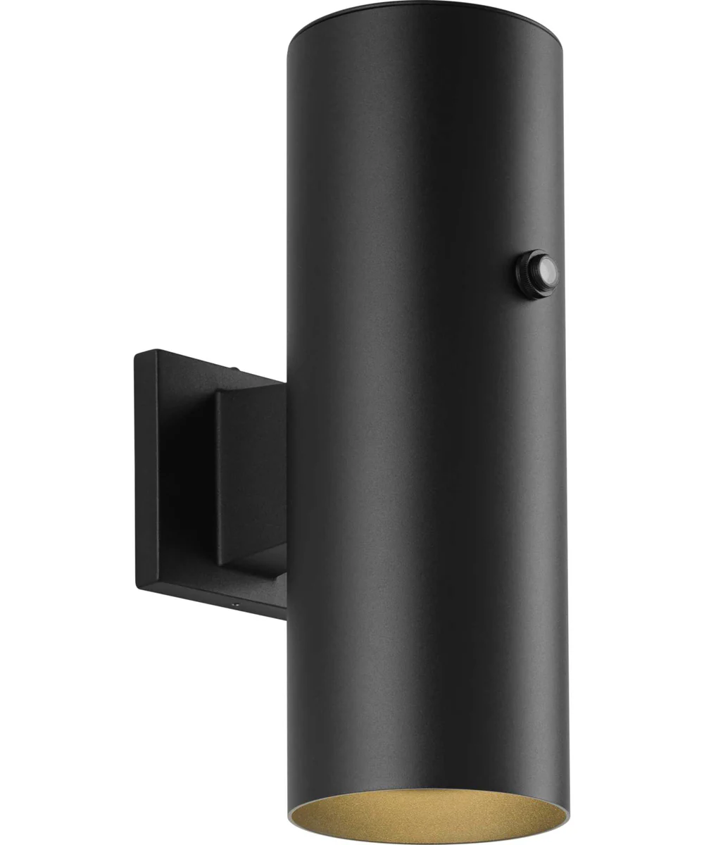 5"  LED Outdoor Aluminum Up/Down Wall Mount Cylinder with Photocell Black - Image 2