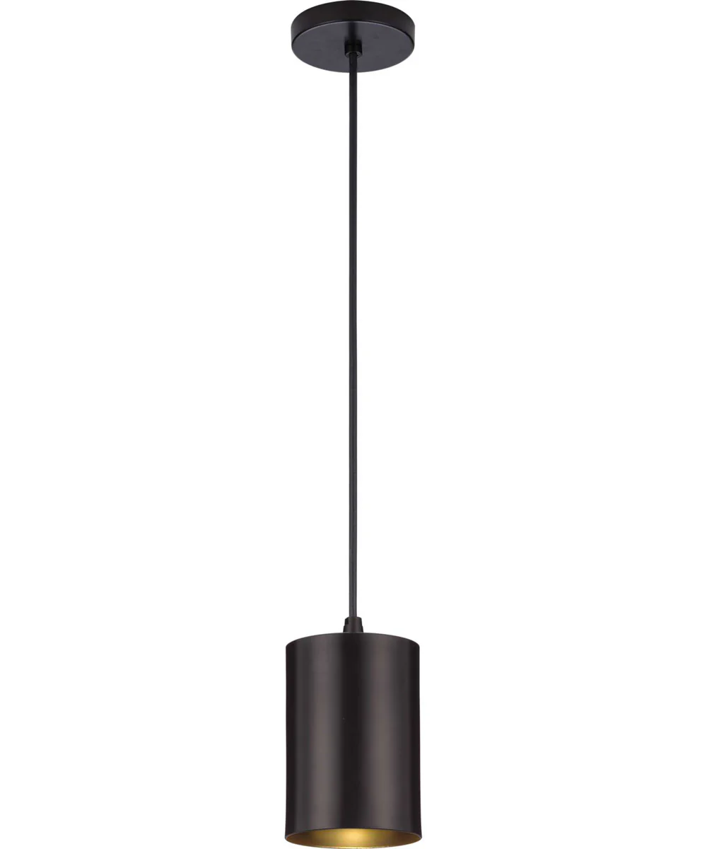 5"  Outdoor Aluminum Cylinder Cord-Mount Hanging Light Antique Bronze - Image 3