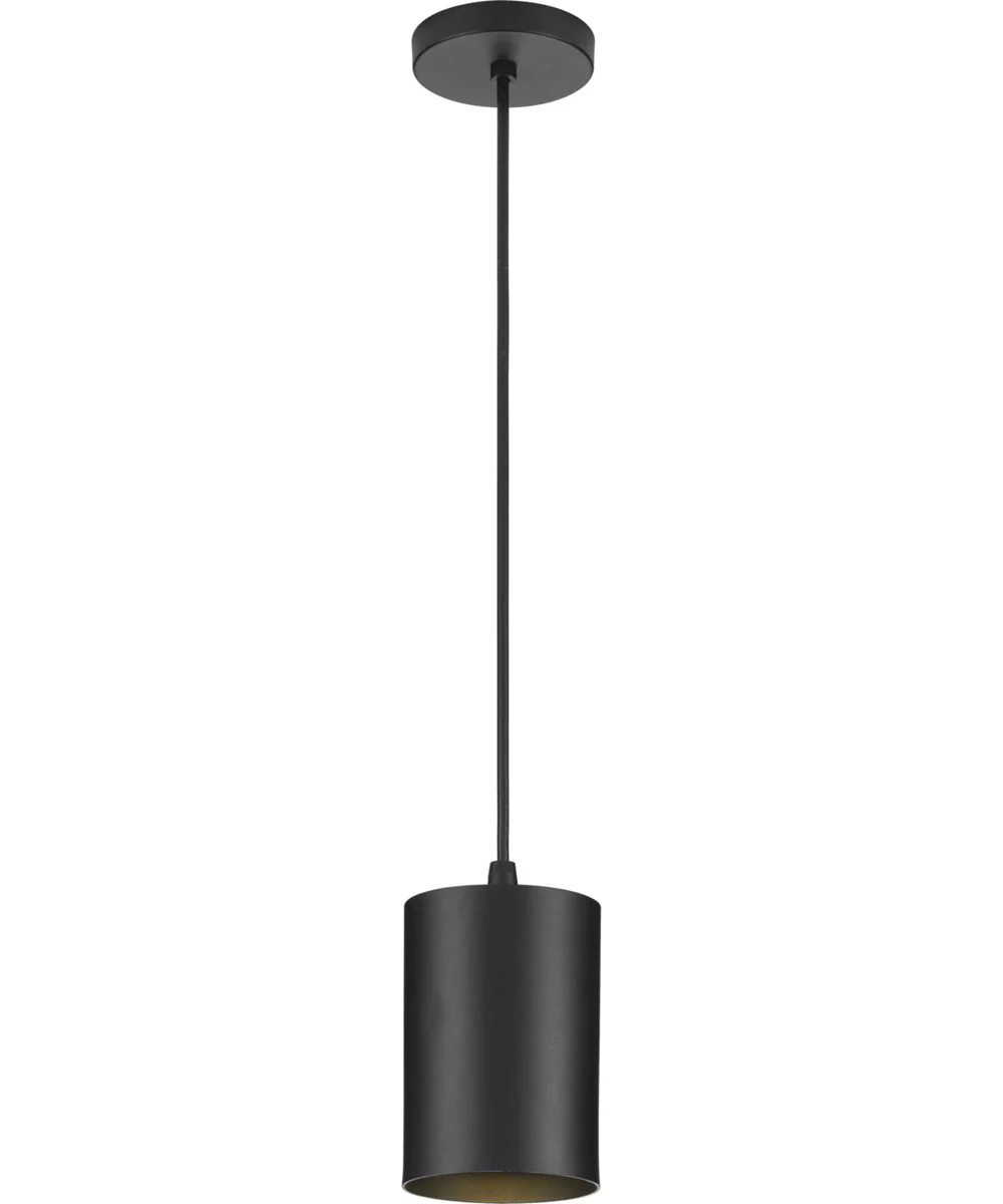5"  Outdoor Aluminum Cylinder Cord-Mount Hanging Light Black - Image 3