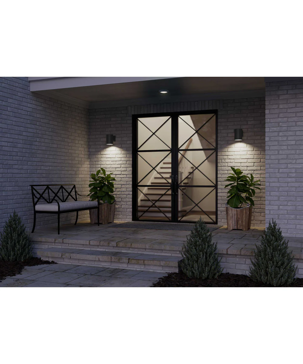5" Outdoor Wall Cylinder Black - Image 2