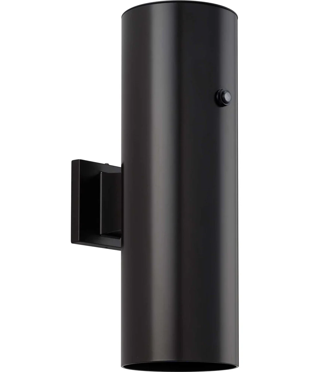 6"  LED Outdoor Aluminum Up/Down Wall Mount Cylinder with Photocell Antique Bronze