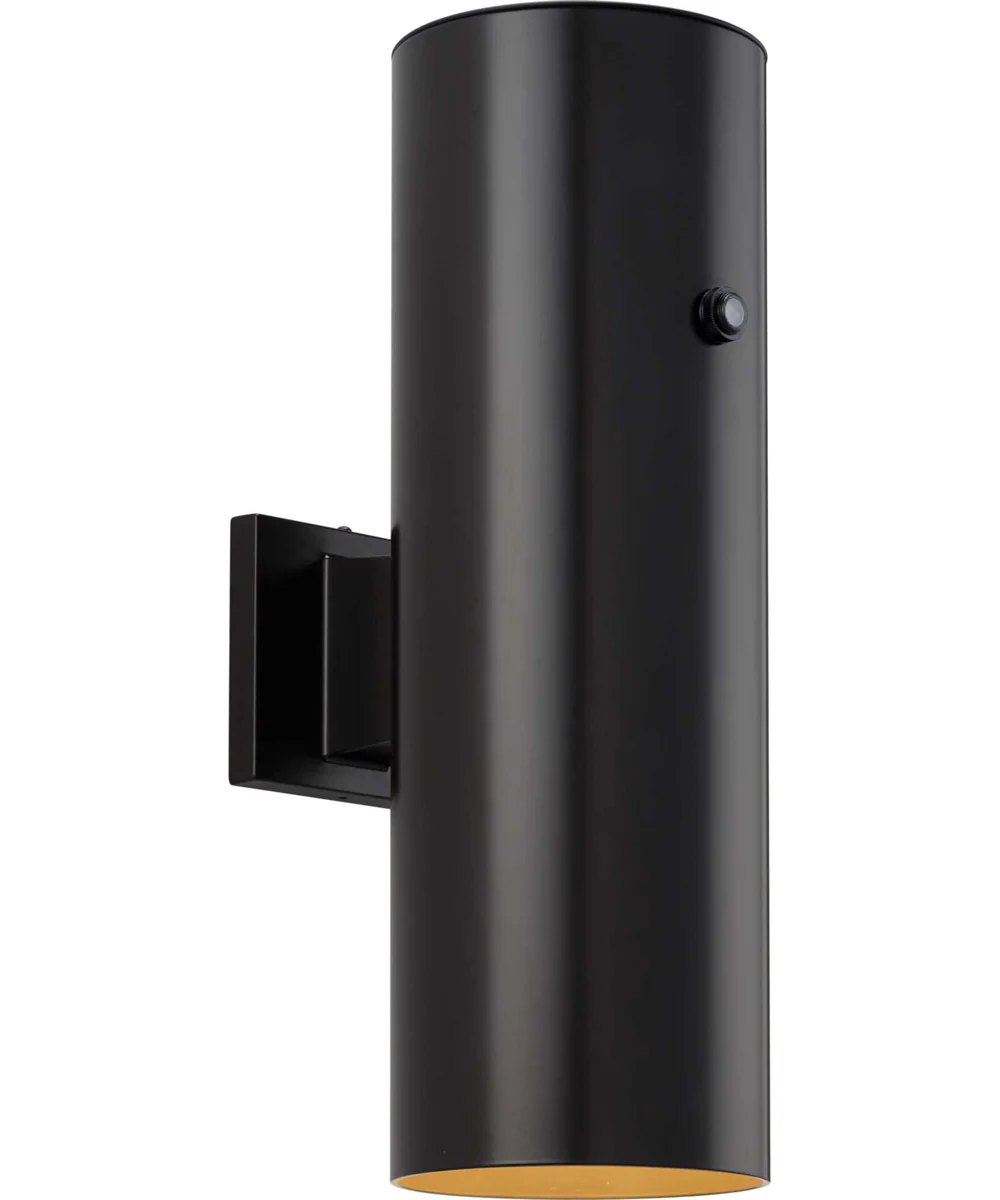 6"  LED Outdoor Aluminum Up/Down Wall Mount Cylinder with Photocell Antique Bronze - Image 2