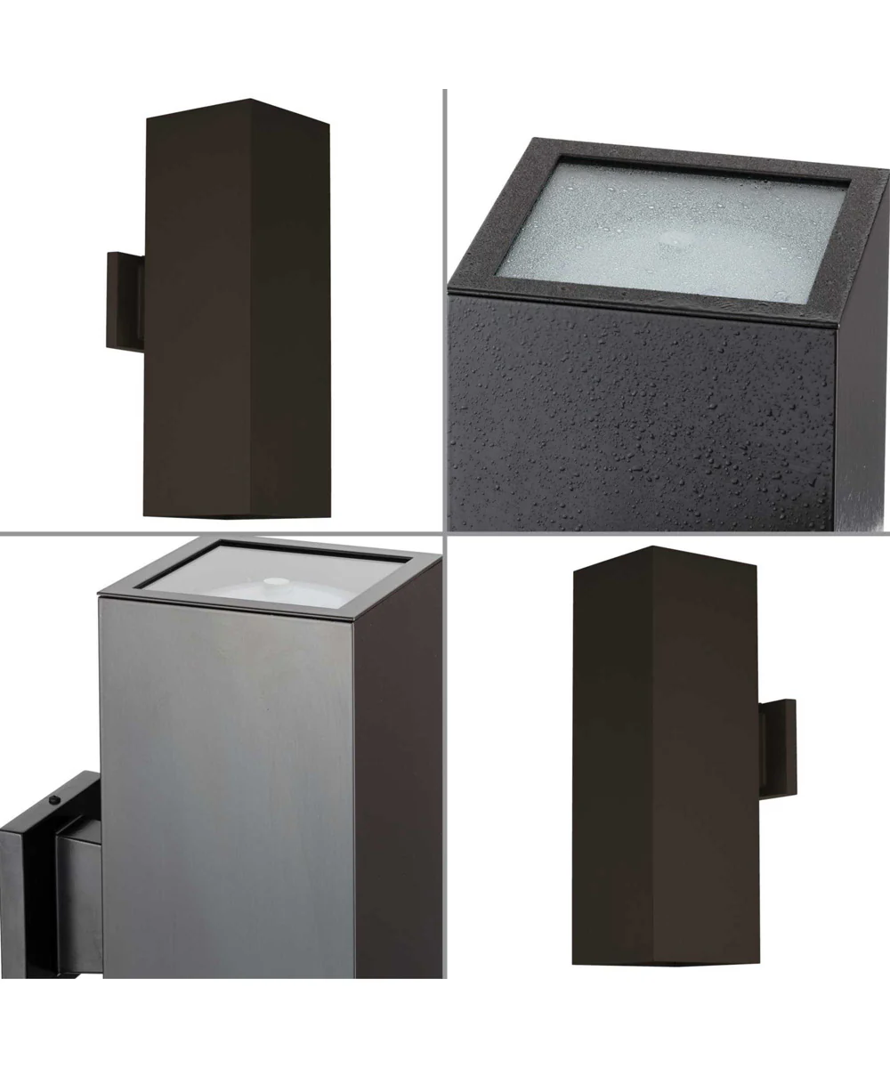 6" LED Outdoor Up/Down Modern Wall Cylinder with Glass Top Lense Antique Bronze - Image 2