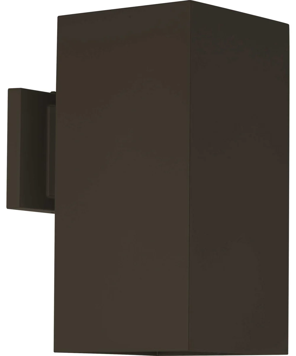 6" LED Square Outdoor Wall Mount Fixture Antique Bronze