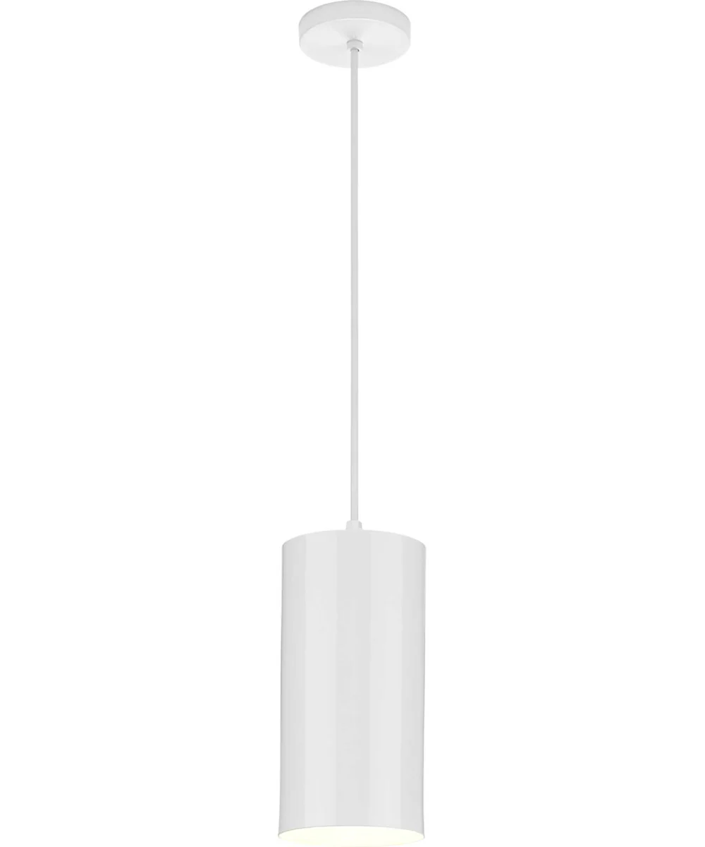 6"  Outdoor Aluminum Cylinder Cord-Mount Hanging Light White - Image 2
