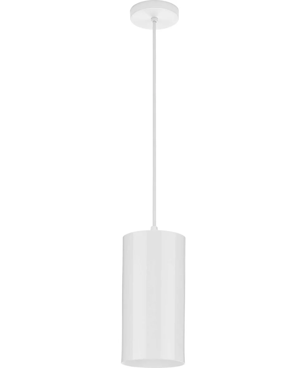 6"  Outdoor Aluminum Cylinder Cord-Mount Hanging Light White - Image 3
