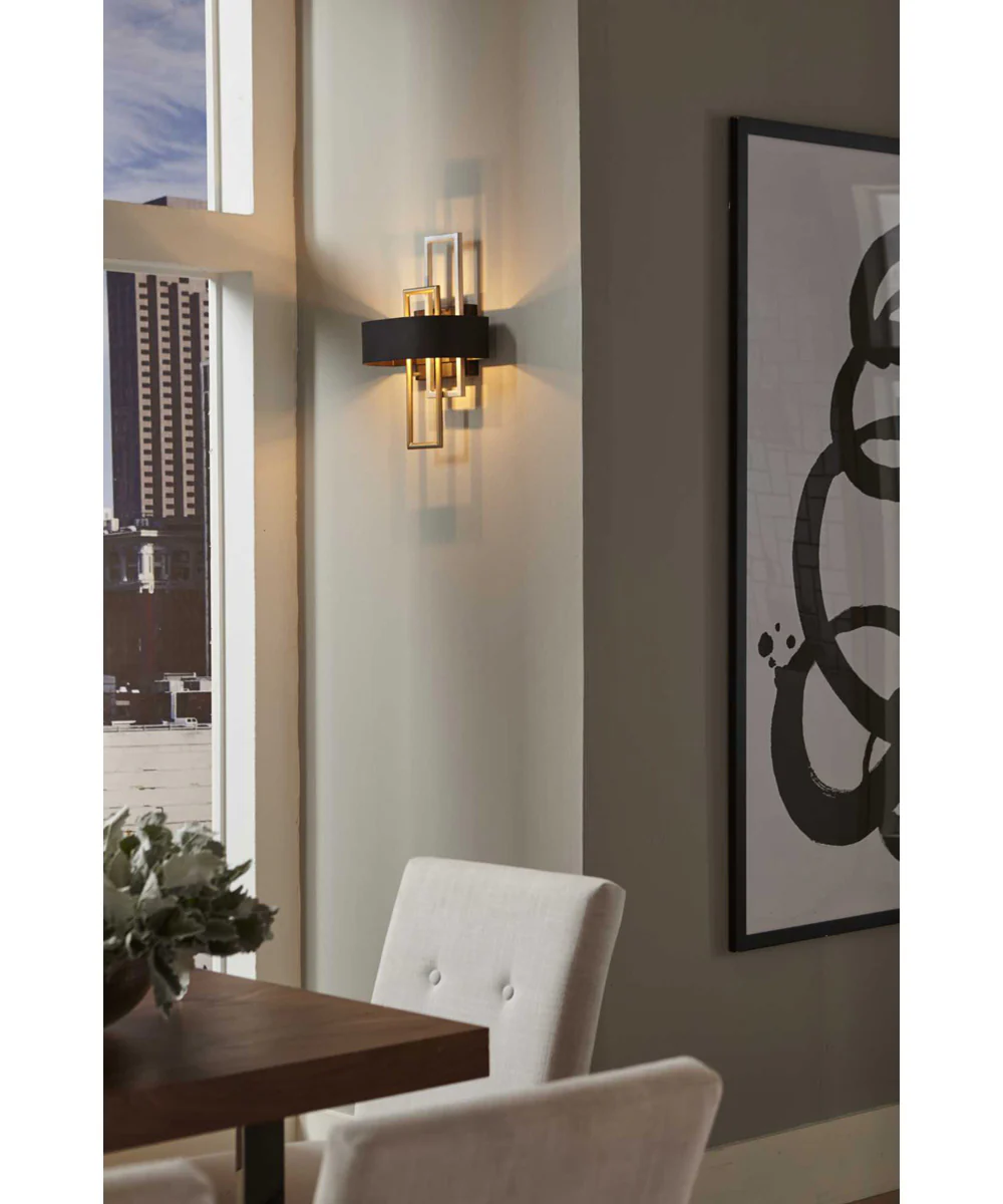 Adagio 2-Light Wall Sconce Matte Black - Image 3