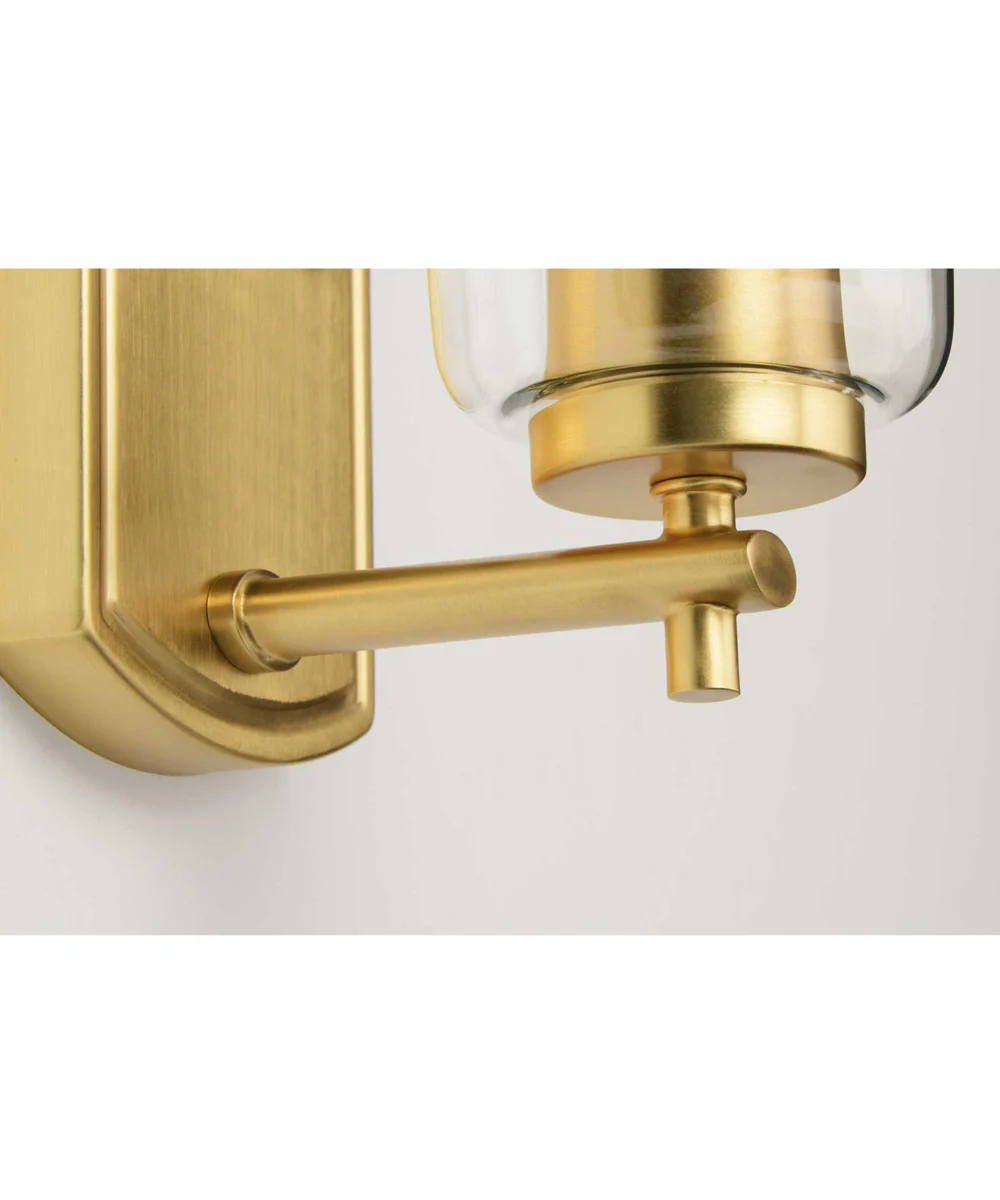 Adley 1-Light Clear Glass New Traditional Bath Vanity Light Satin Brass - Image 5