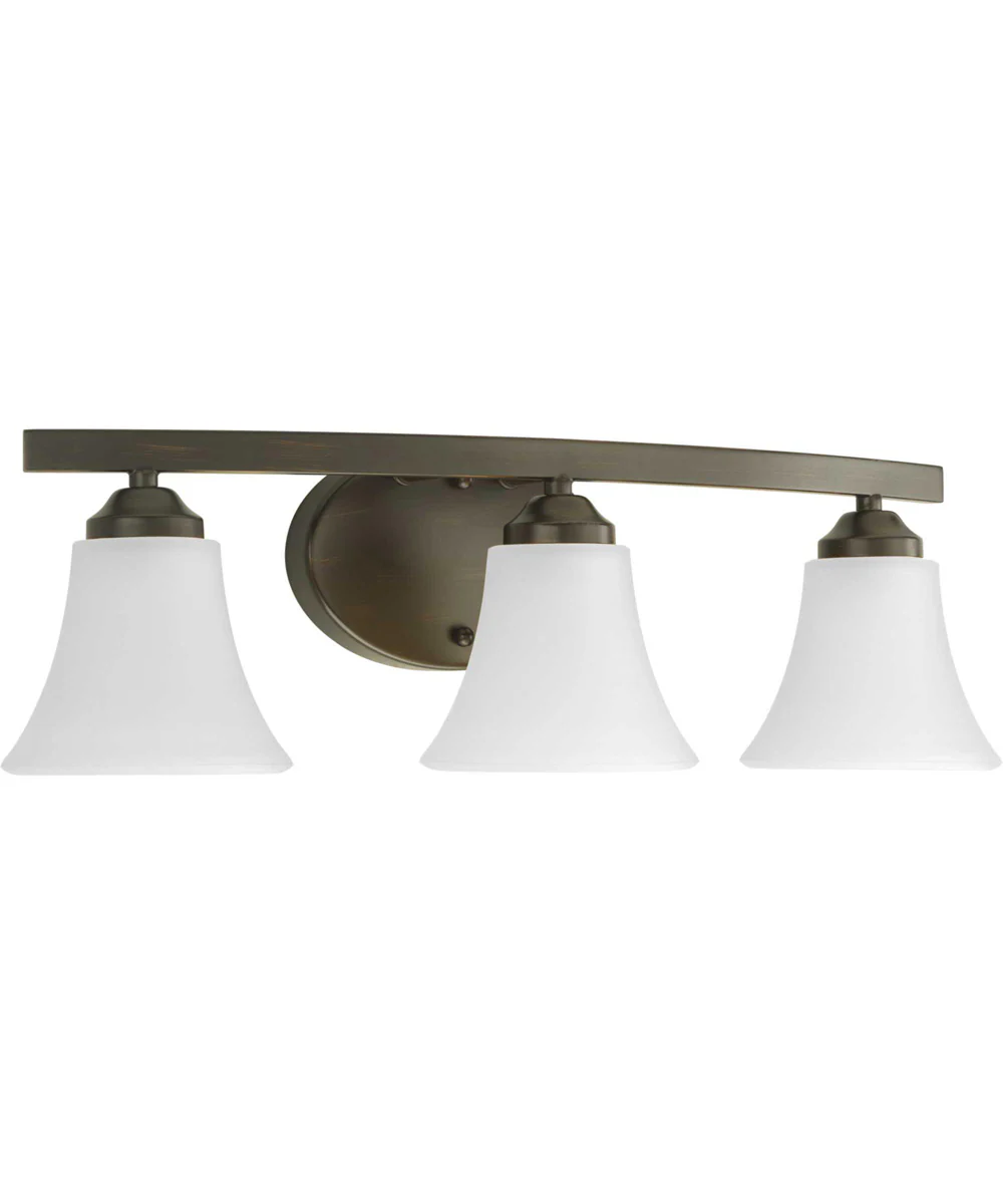 Adorn 3-Light Etched Glass Traditional Bath Vanity Light Antique Bronze - Image 3