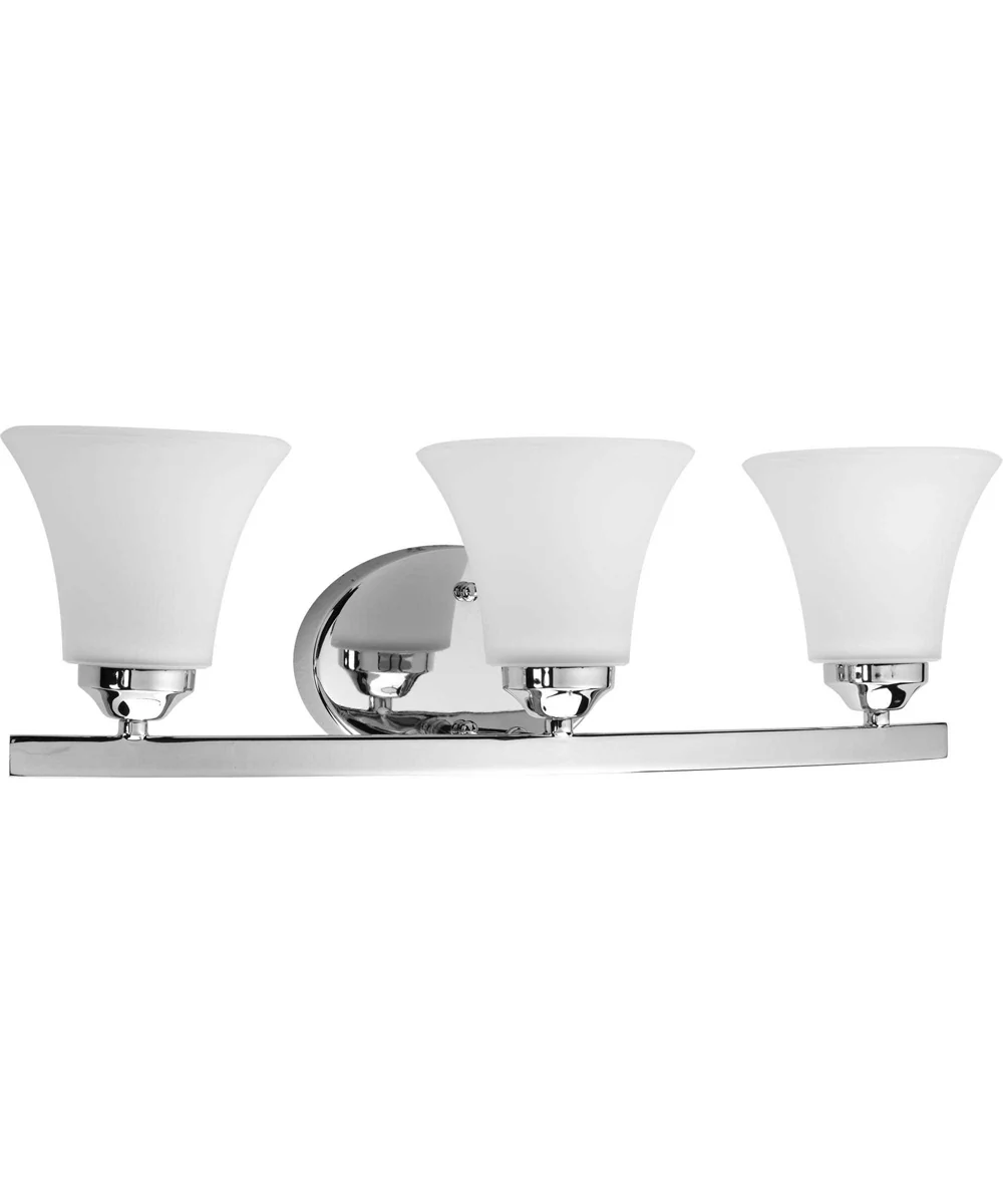 Adorn 3-Light Etched Glass Traditional Bath Vanity Light Polished Chrome - Image 2