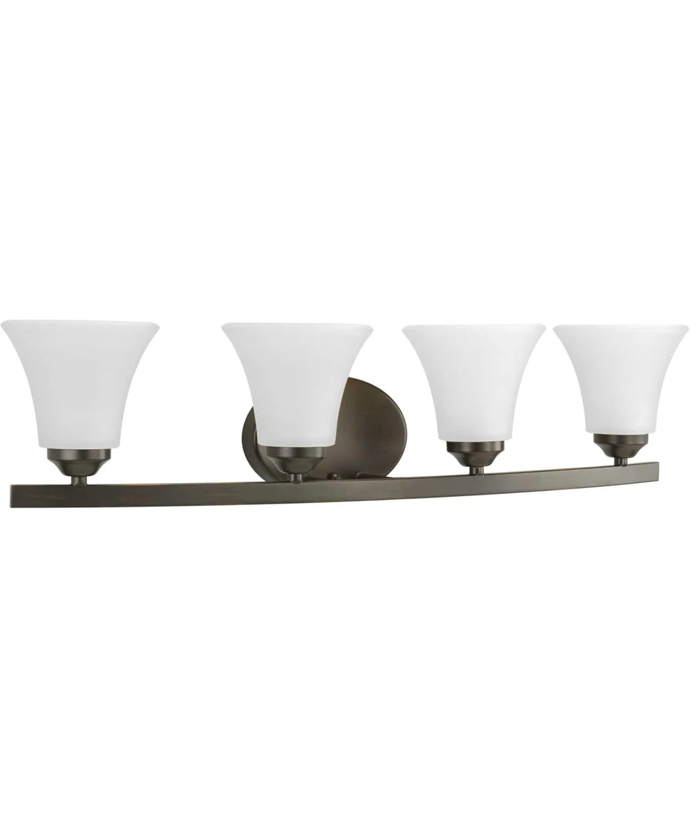 Adorn 4-Light Etched Glass Traditional Bath Vanity Light Antique Bronze