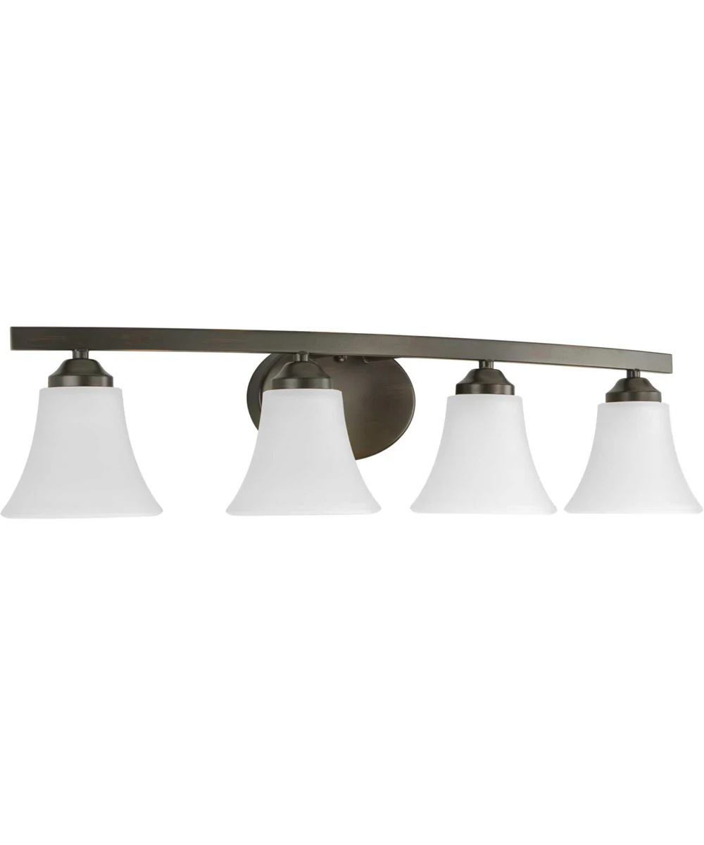 Adorn 4-Light Etched Glass Traditional Bath Vanity Light Antique Bronze - Image 2