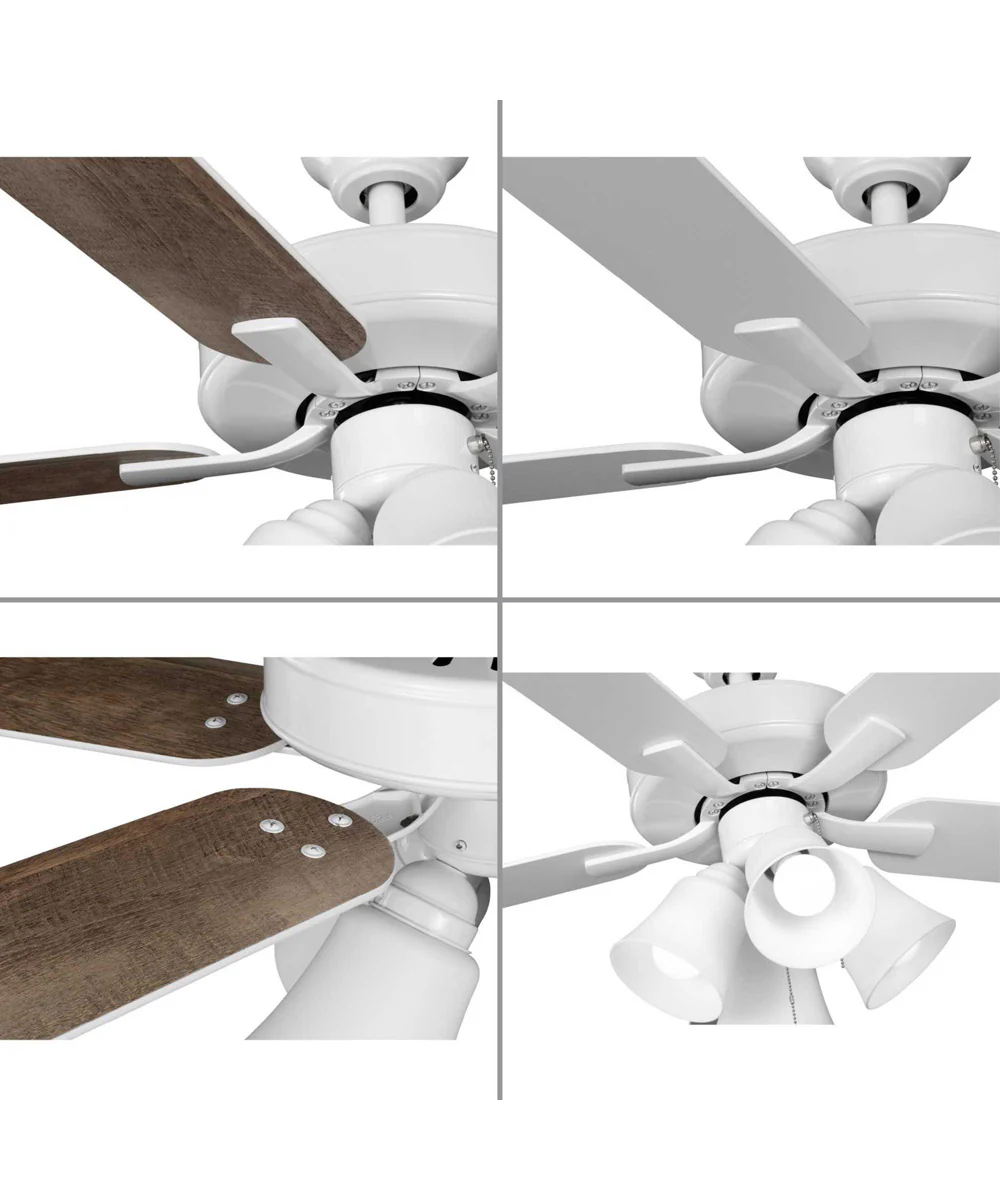 AirPro 52 in. 5-Blade Energy Efficient Rated Ceiling Fan with Light White - Image 3