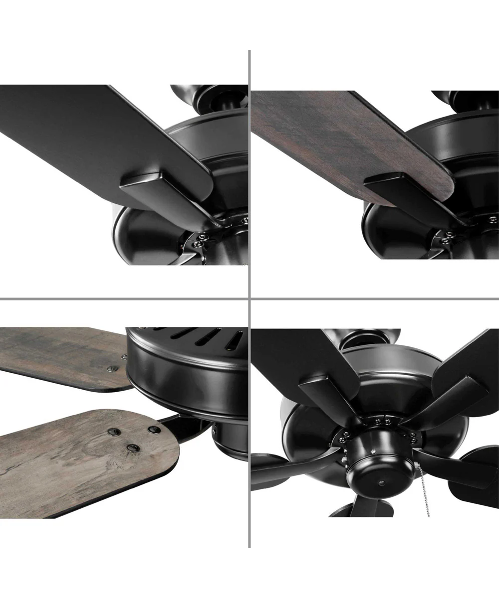AirPro 52 in. 5-Blade Energy Efficient Rated Transitional Ceiling Fan with Light Matte Black - Image 3