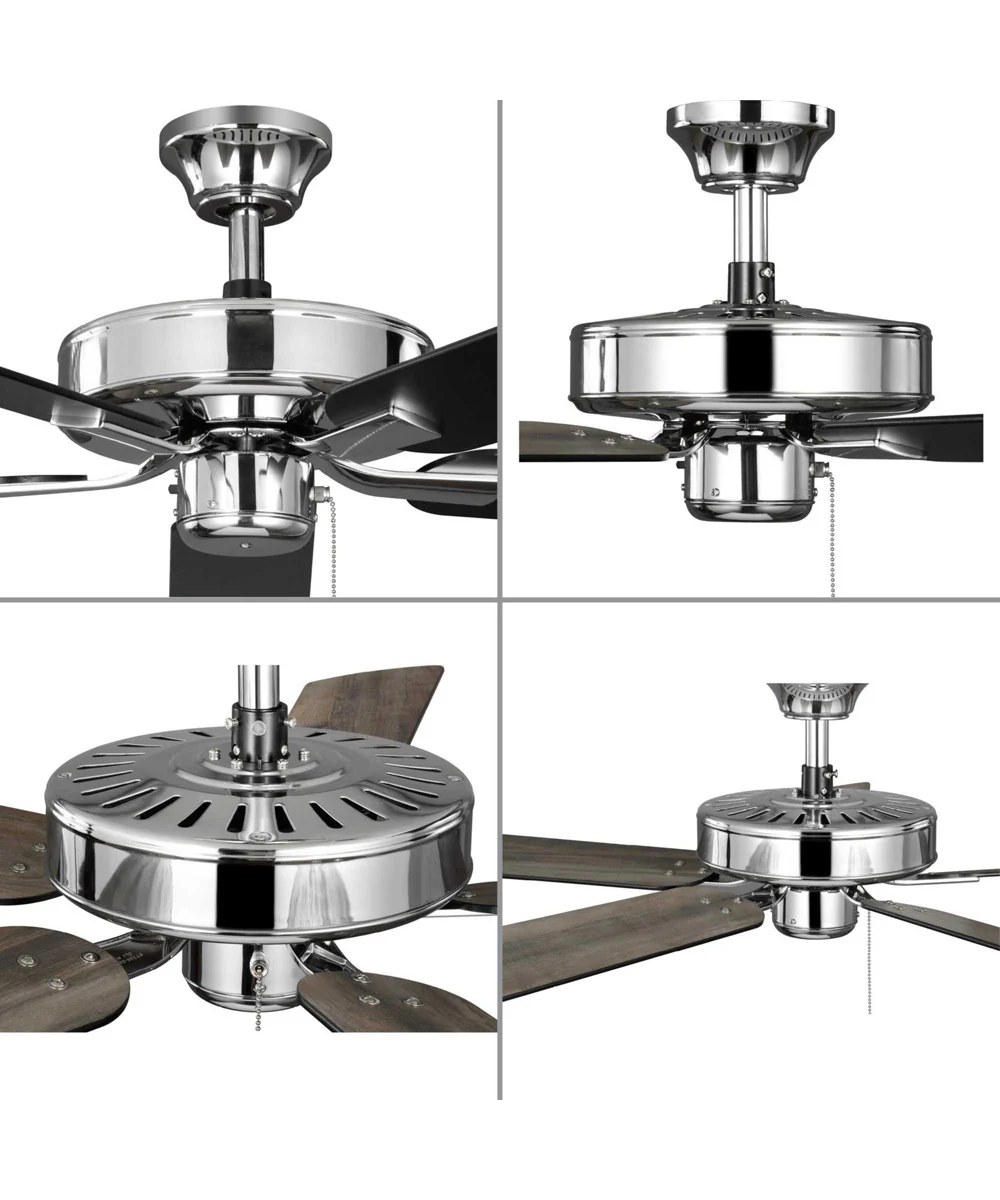 AirPro 52 in. 5-Blade Transitional Ceiling Fan Polished Chrome - Image 4