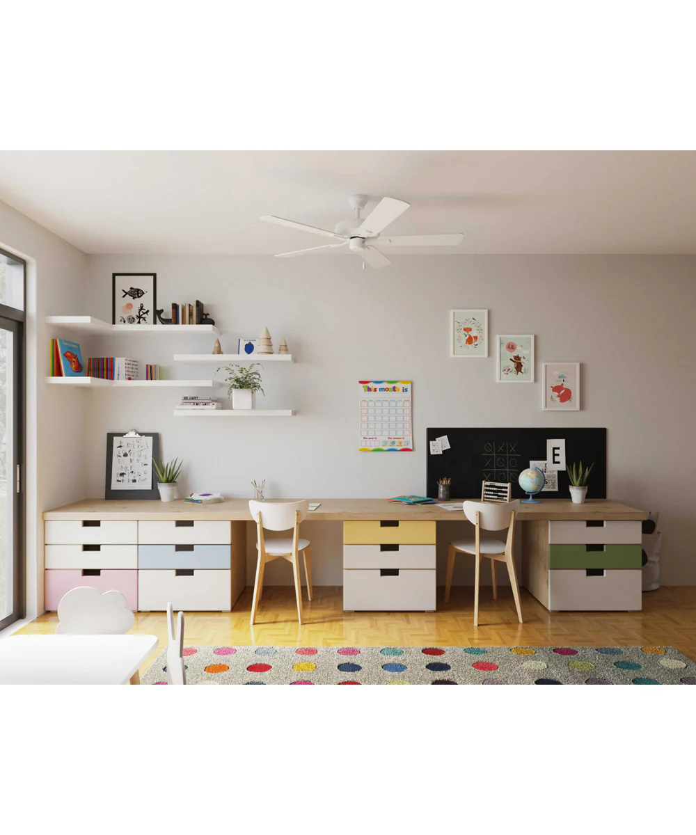 AirPro 52 in. 5-Blade Transitional Ceiling Fan White - Image 2