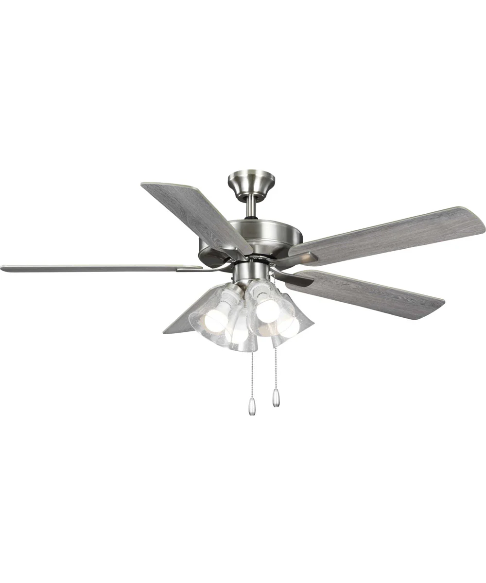 AirPro 52 in. 5-Blade Transitional Ceiling Fan with Light Brushed Nickel