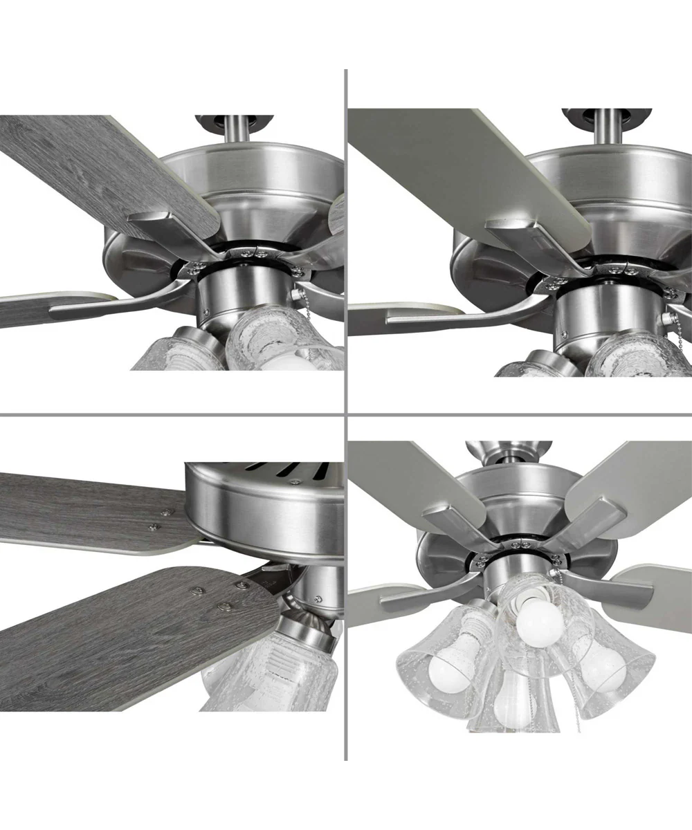 AirPro 52 in. 5-Blade Transitional Ceiling Fan with Light Brushed Nickel - Image 4