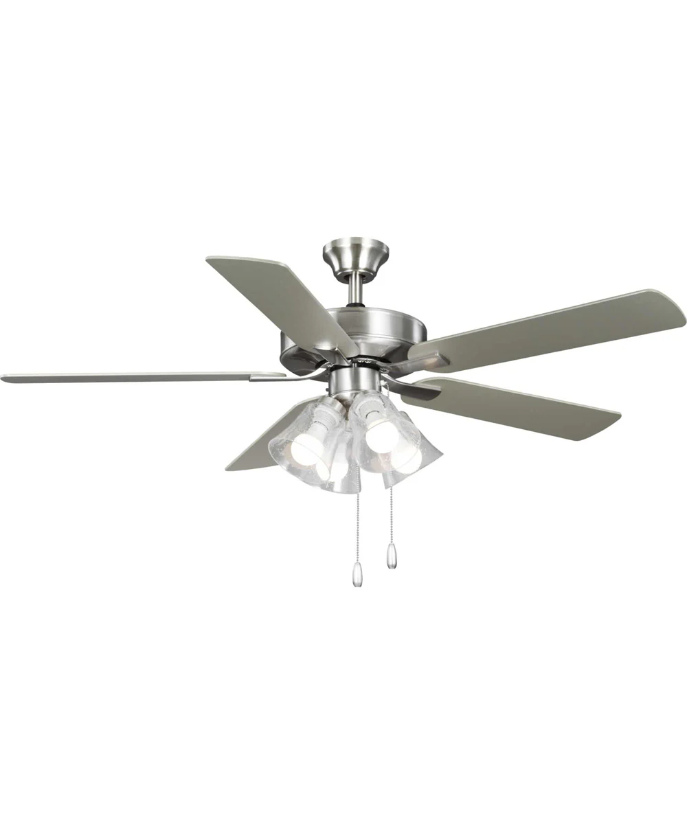 AirPro 52 in. 5-Blade Transitional Ceiling Fan with Light Brushed Nickel - Image 5