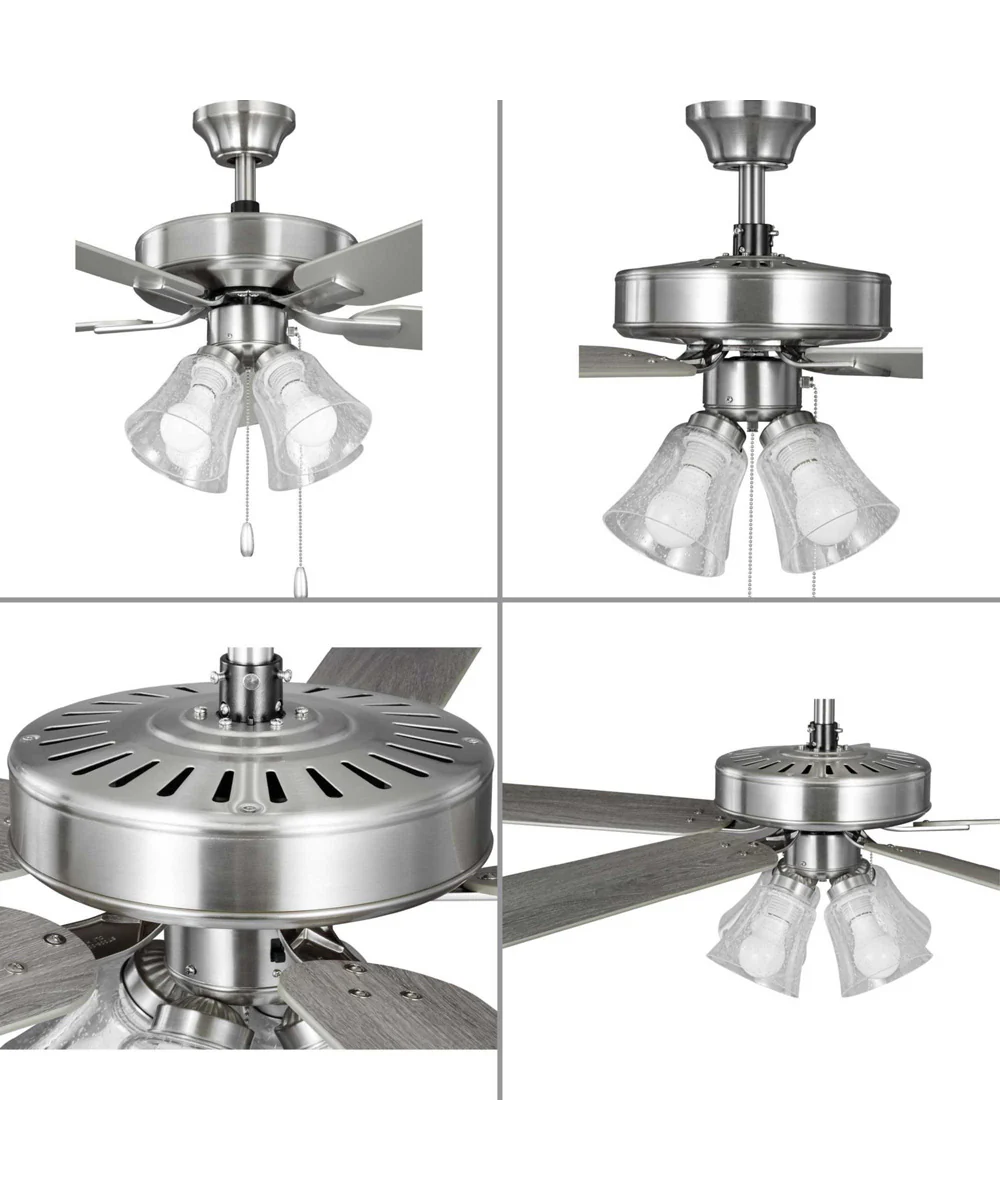 AirPro 52 in. 5-Blade Transitional Ceiling Fan with Light Brushed Nickel - Image 6