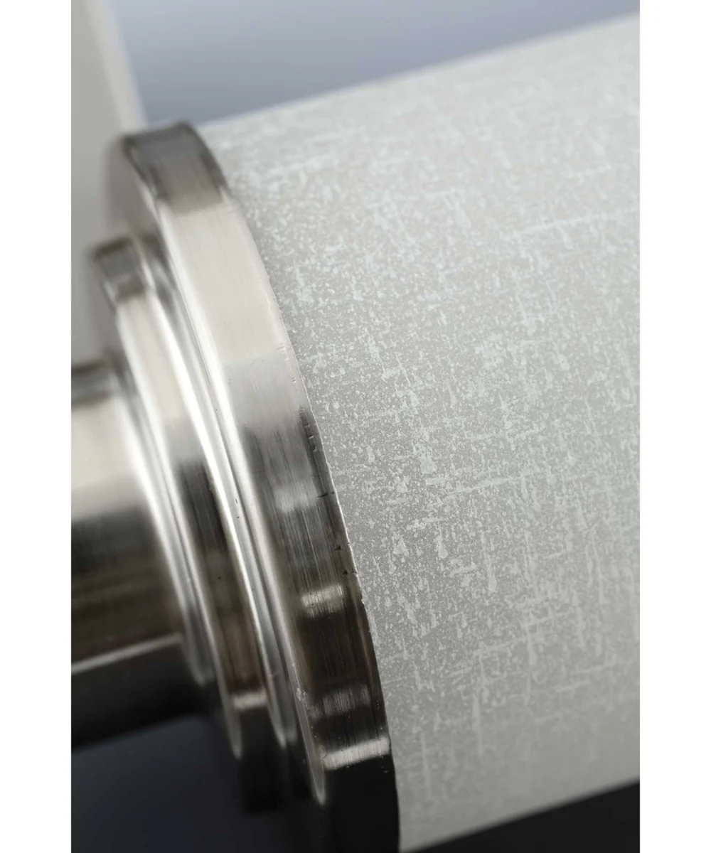 Alexa 6-Light Etched Linen With Clear Edge Glass Modern Chandelier Light Brushed Nickel - Image 6